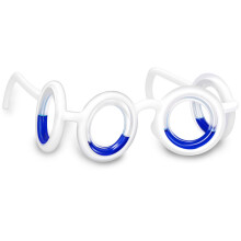Anti Motion Sickness Glasses, Liquid Glasses for Car Boat and Air Travel, No Lens Design with Shakeable Blue Liquid Rings Creates Artificial Horizon,