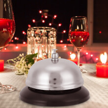 Service Bell for Desk Counter, Stainless Steel Call Bell with Crisp Loud Ring, Wear Resistant Metal Service Bell for Hotels Schools Restaurants