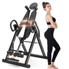 YOLEO Adjustable/Foldable Inversion Table with Triple Safety Lock, Gravity Fitness Body Inverted Equipment with Safety Belt for Back/Neck Pain Relief