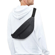 Pochete moderna, estilo transversal, com alças ajustáveis para uso versátil, bolsos com zíper para armazenamento seguro, material resistente à