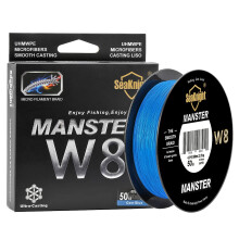 Seaknight W8 II 8 Strands Braided Lines 150M/300M/500M Smooth PE Braid Multifilament Carp Fishing Lines Saltwater for Sea Fishing 15-100LB