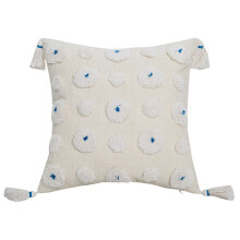 Housse de coussin carrée tissée à la main, style nordique,-bleu