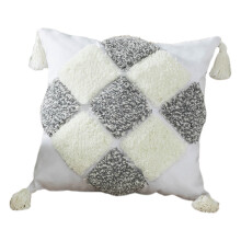 Housse de coussin touffetée tissée de Style pastoral,-3002