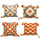 Oreiller touffeté gris orange pour étui avec pompon, coussin-2 4