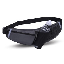 Hydration Belt for Fitness Enthusiasts, Water Resistant Running Fanny Pack with 45 Degree Bottle Holder Design and Headphone Jack for Seamless Music E