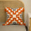 Oreiller touffeté gris orange pour étui avec pompon, coussin-2 2