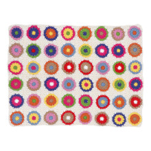 Boho fait à la main au Crochet canapé jeter couverture coloré