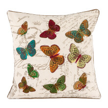Housses de coussin taie d'oreiller décor à la-Broderie papillon