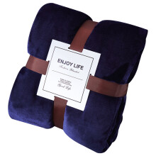 Winterverdikte flanel imitatiefleece microvezel effen-Blauw