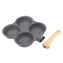 Omelette Pan, High Quality Aluminum 4-Cup Design Nonstick Breakfast Cooker for Eggs Pancakes Burgers, Dense Particle Design with Even Heat