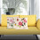 Coussin classique en lin pour étui, coussin brodé de fleurs-UN 5