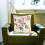 Coussin classique en lin pour étui, coussin brodé de fleurs-UN 7