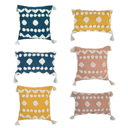 Coussin décoratif à franges touffetées de Style-6-30*50 1