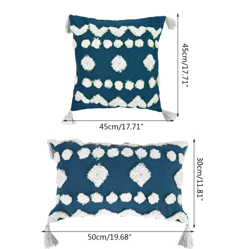 Coussin décoratif à franges touffetées de Style-6-30*50 2