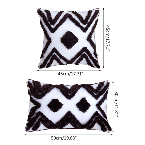 Oreiller lombaire touffeté moderne, housse de coussin-4 2