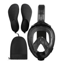 G2RISE Full Face Snorkel Mask Adult, Anti-Leak Anti-Fog, Snorkeling Set with Water Shoes for Men and Women