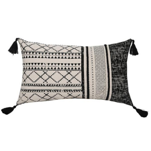 Morocco Style Jacquard Lumbar Throw Pillow for Case with-91P