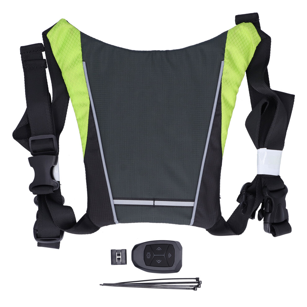 Led Reflective Safety Vest High Visibility Bike Turn Signal Vest With Wireless Remote Control Usb Rechargeable Direction Indicator For Night Riding Wa 9463374466451