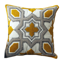 Geometric Embroidery Cushion Cover 45x45cm Abstract Pillow-A