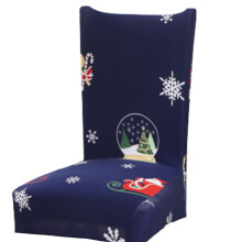 Christmas Stretch Dining Chair Cover Cartoon Reindeer-7