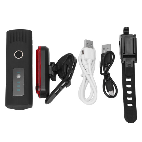Επαναφορτιζόμενα φώτα ποδηλάτου USB, μπροστινά και πίσω, εξαιρετικά φωτεινά φώτα