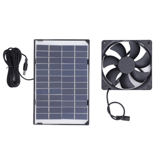 Portable Solar Charger Panel, Waterproof High Conversion Efficiency Polysilicon 6W 12V Solar Panel with DC5521 Output USB Regulator for Outdoor 1