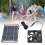 Portable Solar Charger Panel, Waterproof High Conversion Efficiency Polysilicon 6W 12V Solar Panel with DC5521 Output USB Regulator for Outdoor 3