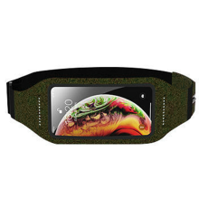 Cinturón de running ultradelgado, transpirable e impermeable con ventana para pantalla táctil, cinturón de running con cremallera para mujeres y