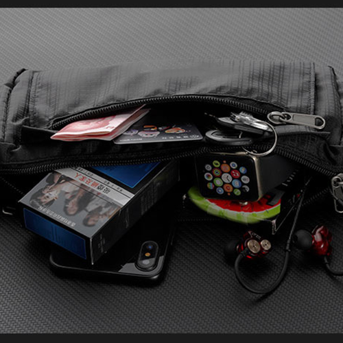 Πολυχρηστικό Τσαντάκι μέσης Crossbody, Ρυθμιζόμενο λουράκι, Αδιάβροχο ύφασμα για 2