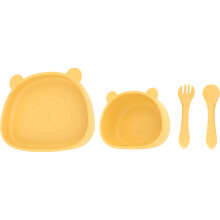 Set per la pappa del bambino in silicone, atossico con base a ventosa in silicone sicura, ciotola e piatto adatti al forno, facile da pulire, a forma