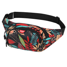 Crossbody Fanny Pack for Men & Women, Adjustable Strap Waterproof Nylon Waist Bag with Large Capacity for Outdoor Activities