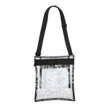 Synlig indvendig gennemsigtig messengertaske, hurtig adgang til klar crossbody-taske med indvendig lynlåslomme, justerbar skulderrem og vandtæt