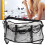Bolsa de cosméticos transparente com design que permite a passagem de objetos, fabricada com vinil resistente à água e com amplo espaço de 2