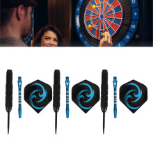 Dart-Set Stahlspitz Metallspitze Anti-Rutsch Leichtgewicht Flight für Zuhause Bar Blau