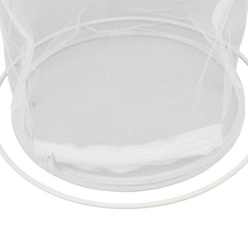 White Circular Iron Frame Butterfly Cage, 21cm Diameter, Lightweight 2