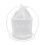 White Circular Iron Frame Butterfly Cage, 21cm Diameter, Lightweight 16