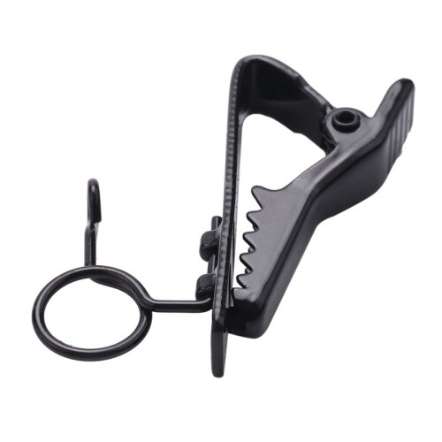 15 Pz   7,5 mm Microfono Clip Holder Tie Clip Collare Clip Pratico (Nero)