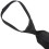 5X Men Solid Black Polyester Zip  Necktie Smooth Zipper Tie 6