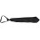 5X Men Solid Black Polyester Zip  Necktie Smooth Zipper Tie 2