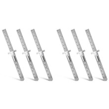 6 PCS Machinist Ruler, 6 Inch 15 cm Pocket Ruler Flexible Precision Stainless Steel Ruler with Detachable Clips