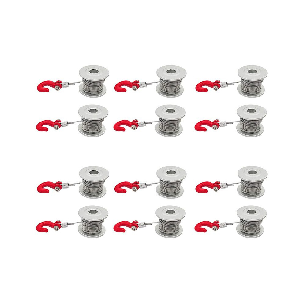 12Pcs 25T Steering Gear Servo Winch Wheel Drum For 1/10 Rc Crawler Car Trx4 Axial Scx10 90046 D90 D110 6033533292684