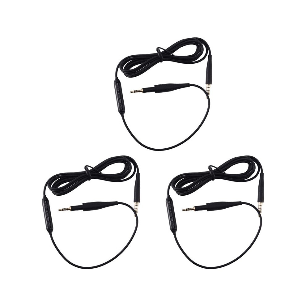3X Replacement Cable Audio Cord With Mic Volume Control For K430 K450 K451 K452 Q460 K480 J55 J88 Black 6031478695454