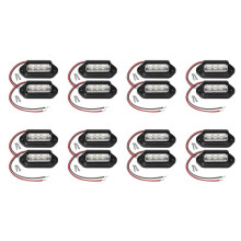 16Pcs 12V LED Number License Plate Light for Car Boats Motorcycle Automotive Aircraft RV Truck Trailer Exterior Lamps