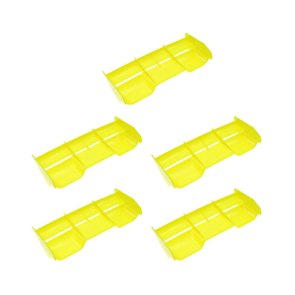 5X 1:8 Buggy Rc Cars Rc Plastic Nylon Tail Wing For 1/8 Scale Nitro Electric Powered Off Road Buggytruck Remote, Yellow 6034037526572