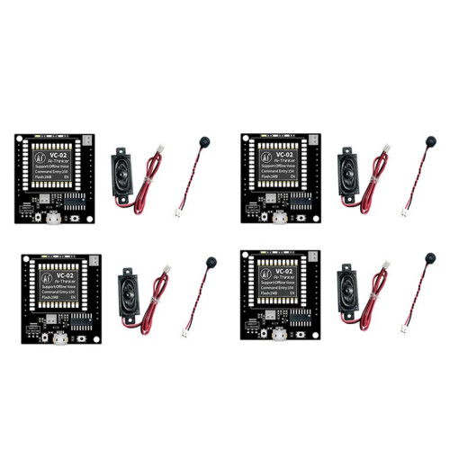 4X VC-02-Kit AI Intelligent Offline Voice Recognition Control Module Development Board
