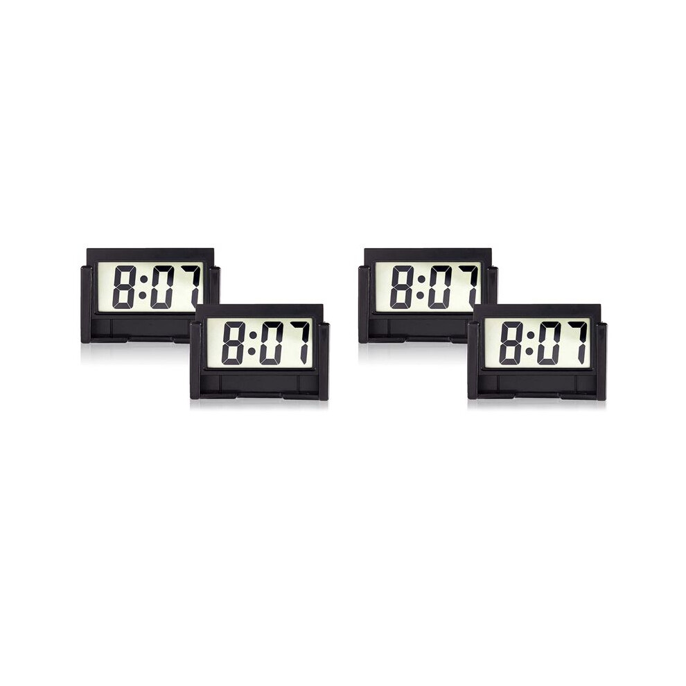 4X Small Digital Car Dashboard Clock Battery Operated Clear Lcd Display For Automotive, Motorcycle &Truck 6034057803608