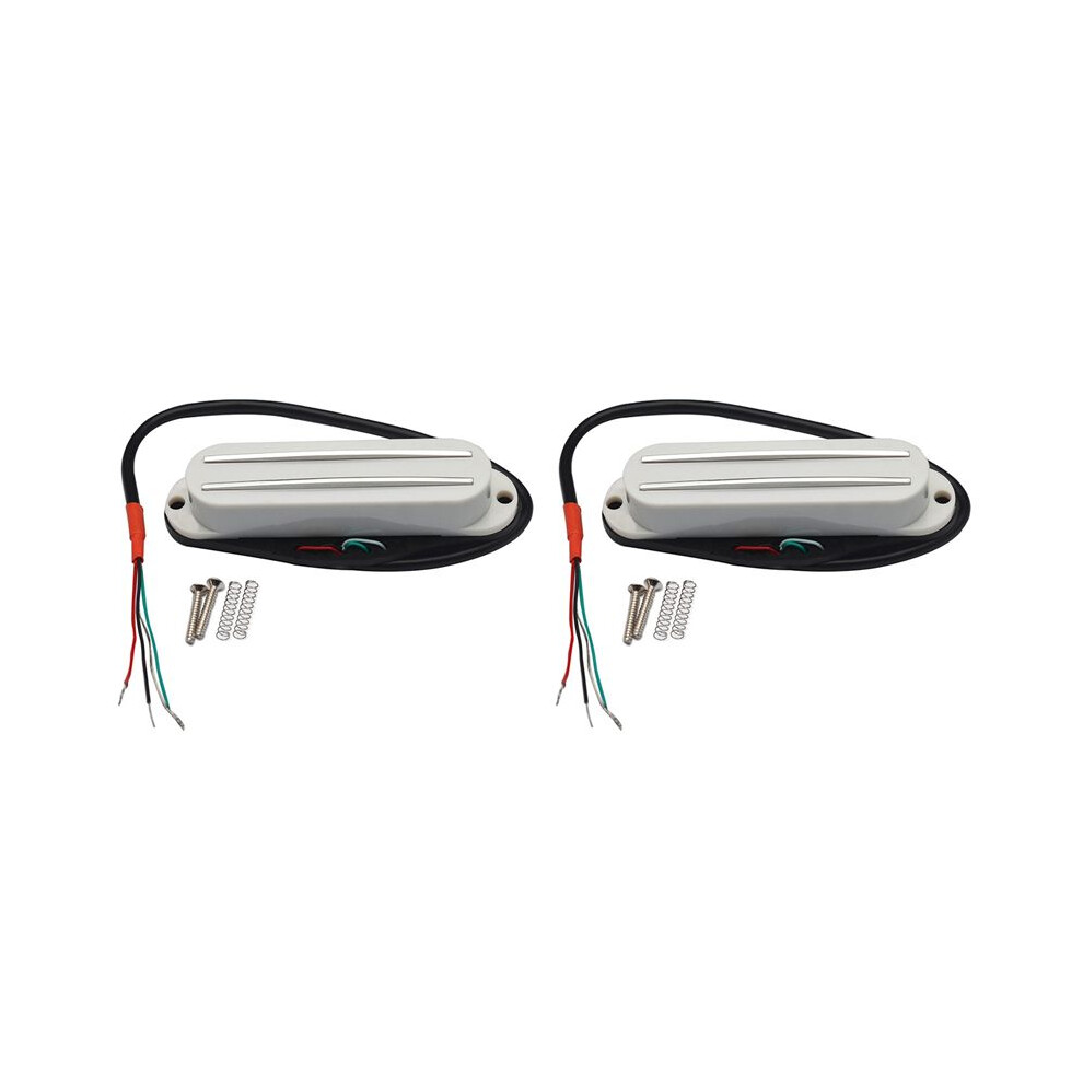 2X Humbuckers Single Coil Pickups Humbuckers For Single Size Pickups Electric Guitar White 4711747829729