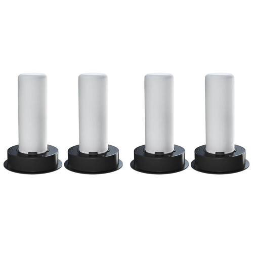 4 Pack Replacement Solar Light Tops with Flickering Flame,Waterproof Outdoor Solar Light Parts Lantern Replacement Kit