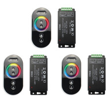 3X GT666 RGB LED LED Strip Controller Draadloze RF Touch Remote  12V 24V 18A 3 Kanalen Lichten Tape Dimmer