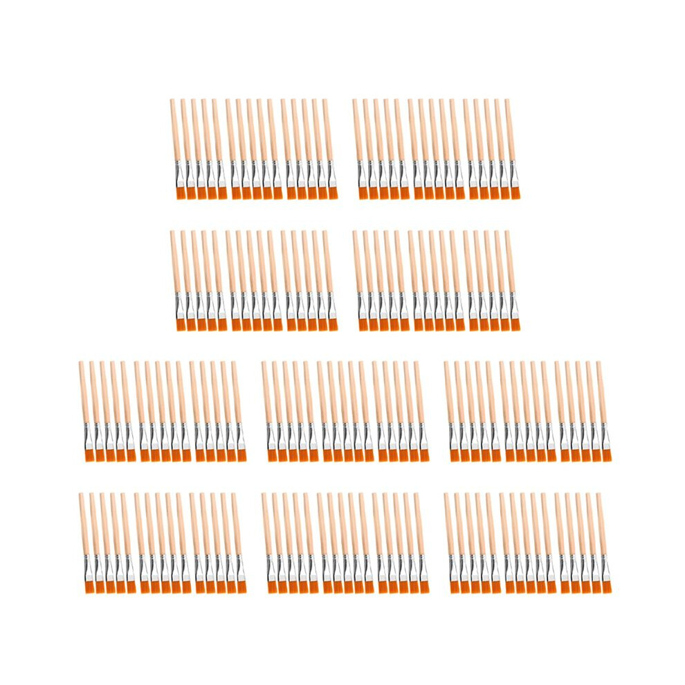 150Pcs Flat Paint Brushes, 3/4 Inch Wood Paint Brush Artist Paint Brushes Watercolor Brush Bulk Painting For Art 4713595085319